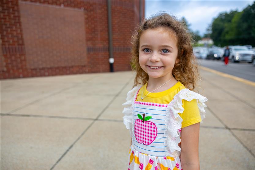 Kindergarten students start their school year